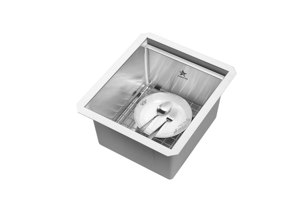 Workstation Ledge Undermount Single Bowl 304 Stainless Steel Kitchen Sink  (14 x 18)
