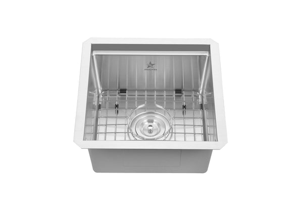 Workstation Ledge Undermount Single Bowl 304 Stainless Steel Kitchen Sink  (15 x 15)