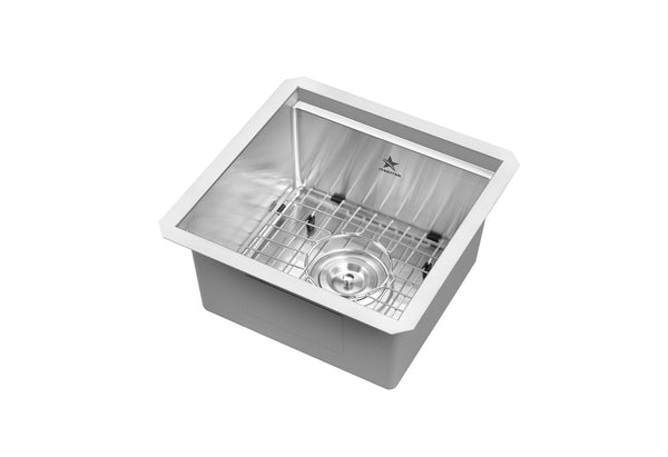 Workstation Ledge Undermount Single Bowl 304 Stainless Steel Kitchen Sink  (15 x 15)