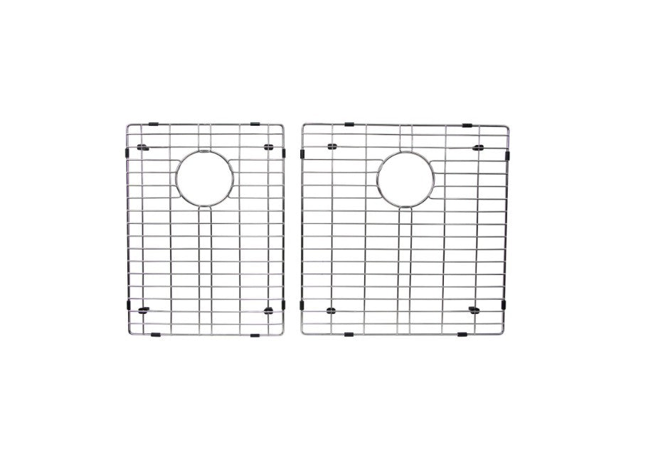 Starstar 60/40 or 40/60 Double Bowl Kitchen Sink Bottom Two Grids, Stainless Steel, 17" x 15",15" x 11"