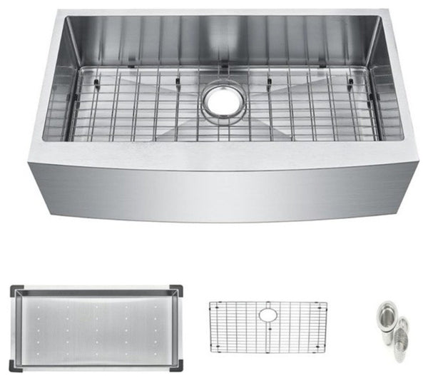 Handmade 33" Undermount Single Bowl Stainless Farmhouse Sink
