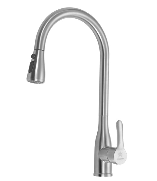 STARSTAR Kitchen/Yard/Bar/Laundry/Office Commercial Stainless Steel Faucet with Single Handle Single Lever Pull Down Sprayer