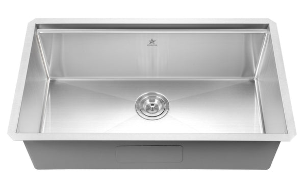 Workstation Ledge Undermount Single Bowl 304 Stainless Steel Kitchen Sink  (32 x 19)