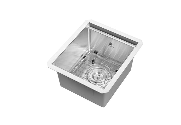 Workstation Ledge Undermount Single Bowl 304 Stainless Steel Kitchen Sink  (14 x 18)