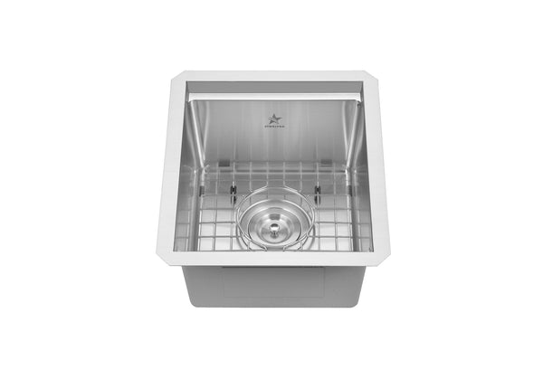 Workstation Ledge Undermount Single Bowl 304 Stainless Steel Kitchen Sink  (15 x 17)
